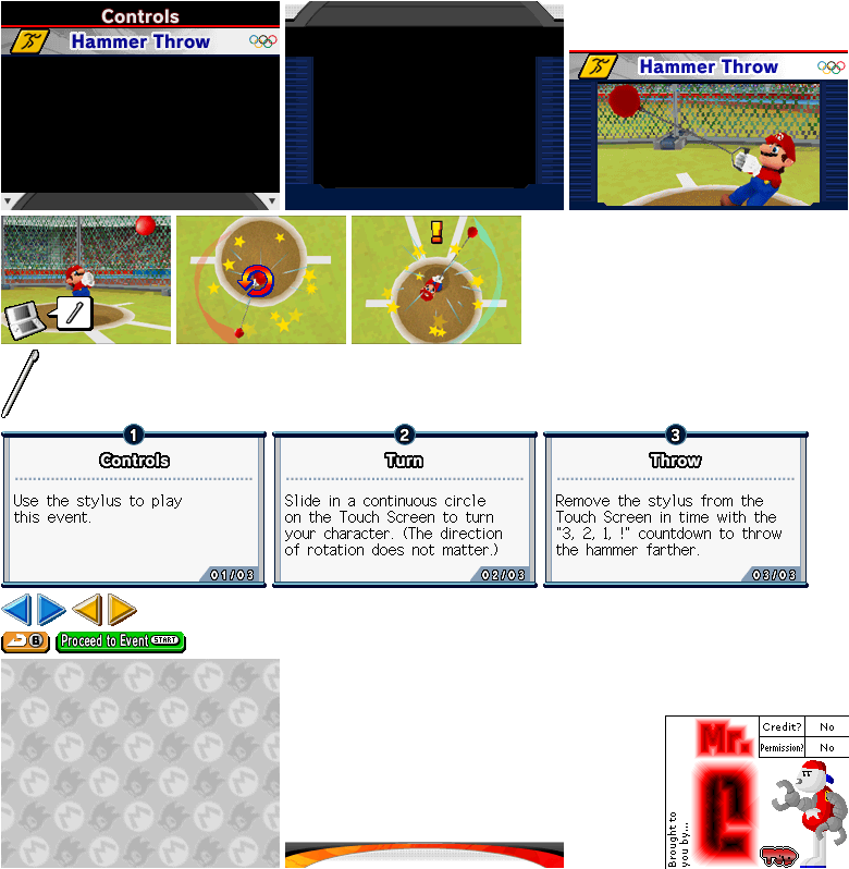 Mario & Sonic at the Olympic Games - Hammer Throw Instructions