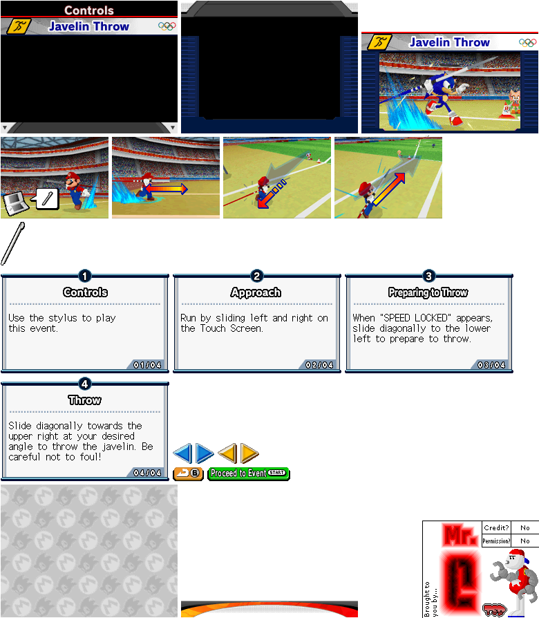 Mario & Sonic at the Olympic Games - Javelin Throw Instructions