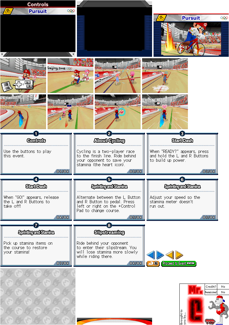 Mario & Sonic at the Olympic Games - Pursuit Instructions