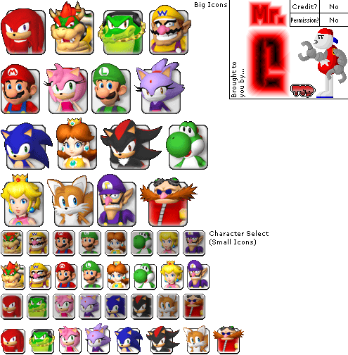 Mario & Sonic at the Olympic Games - Character Icons