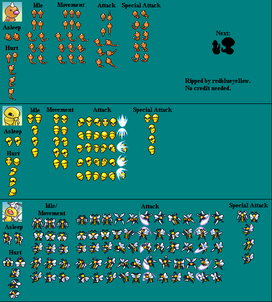 Pokémon Mystery Dungeon: Explorers of Time / Darkness - Weedle, Kakuna & Beedrill