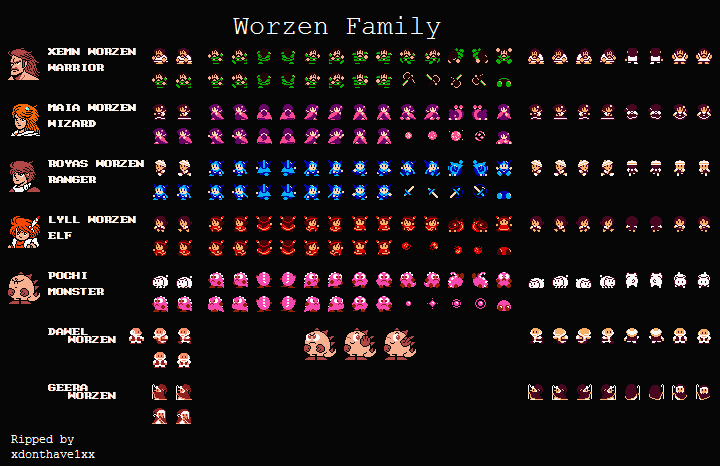 Dragon Slayer 4 (MSX2) - Worzen Family