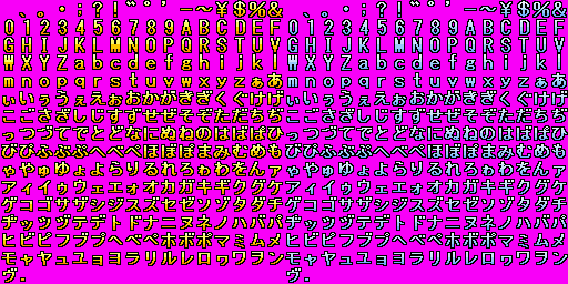 Yakuman DS - Name Font