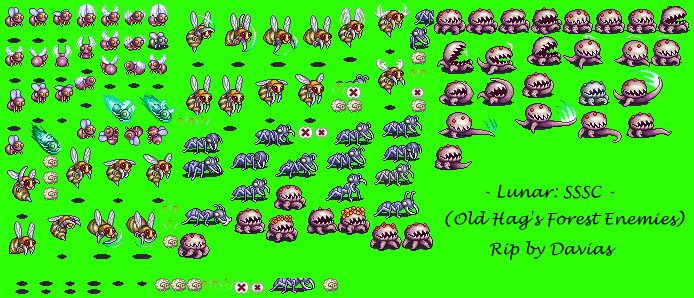 Lunar: Silver Star Story Complete - Old Hag's Forest Enemies