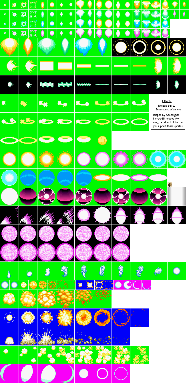 Dragon Ball Z: Supersonic Warriors - Effects
