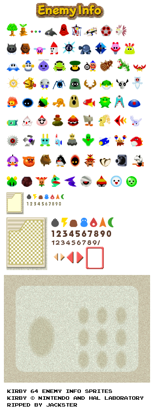 Kirby 64: The Crystal Shards - Enemy Info