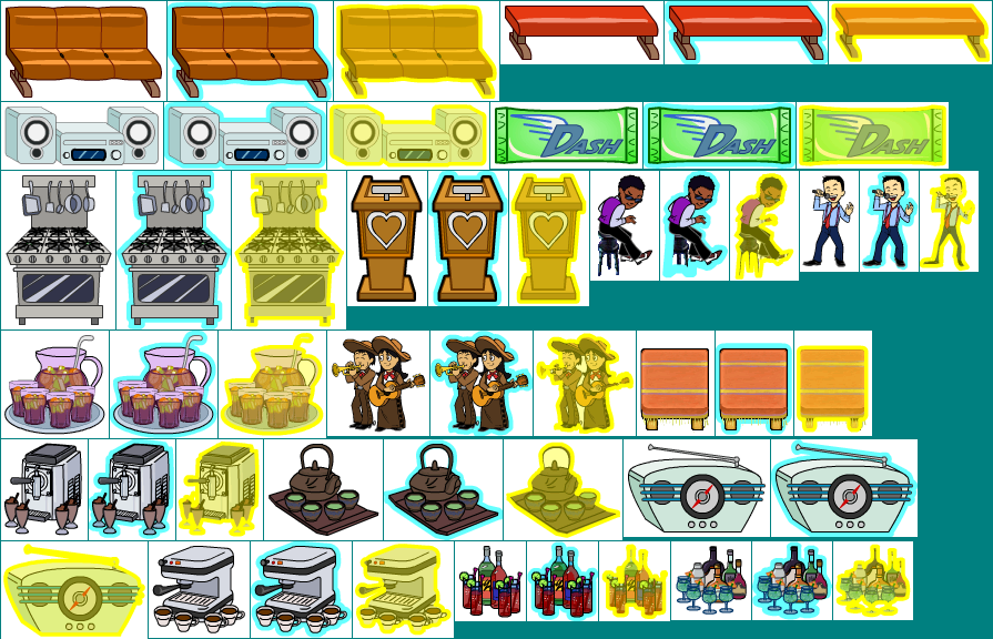 Diner Dash 2: Restaurant Rescue - Upgrade Icons