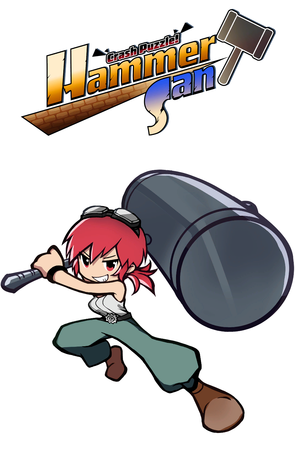 Crash Puzzle Hammer-san - Title Assets
