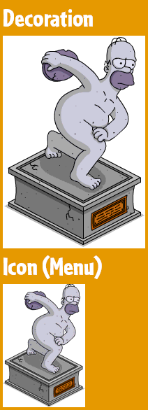 The Simpsons: Tapped Out - Homerclese Statue