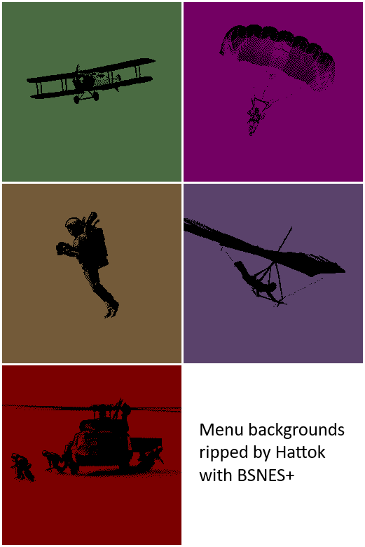 Pilotwings - Menu Backgrounds