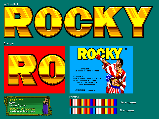 Rocky - Title Screen