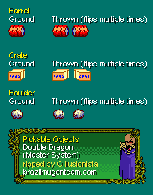 Double Dragon - Objects