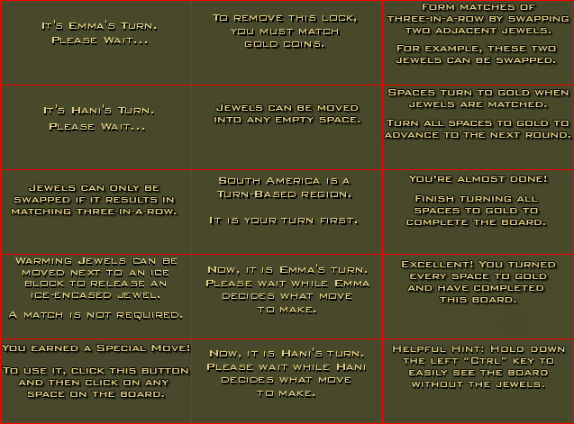 Jewel Quest III - Hint Dialogs