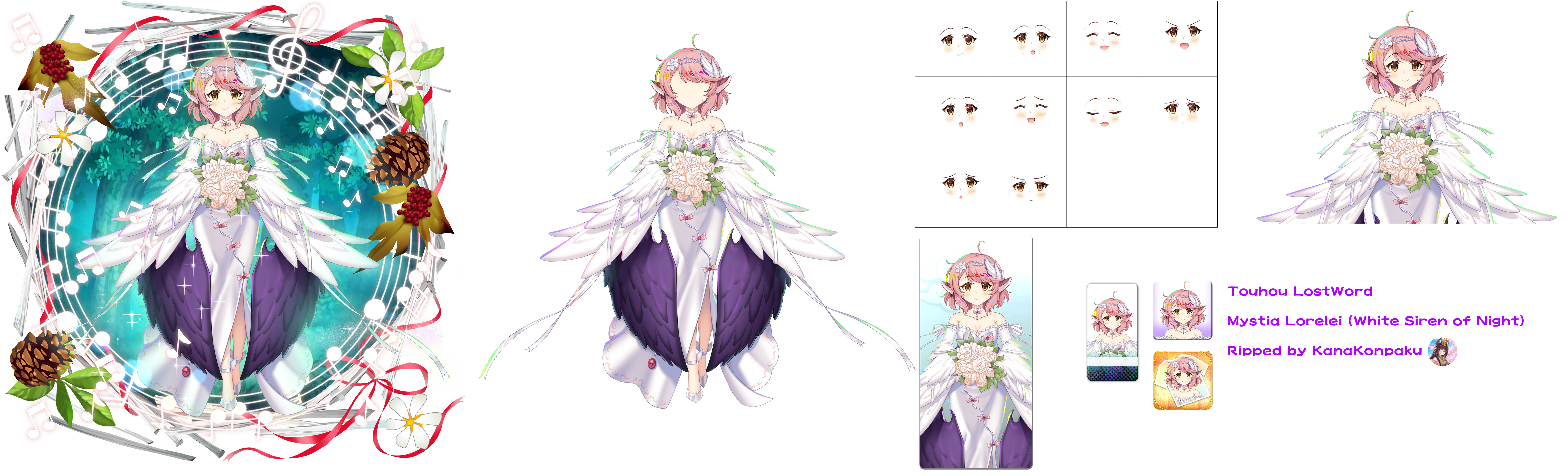 Touhou LostWord - Mystia Lorelei (White Siren of Night)