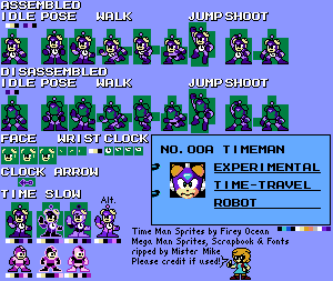Mega Man Customs - Time Man (NES-Style)