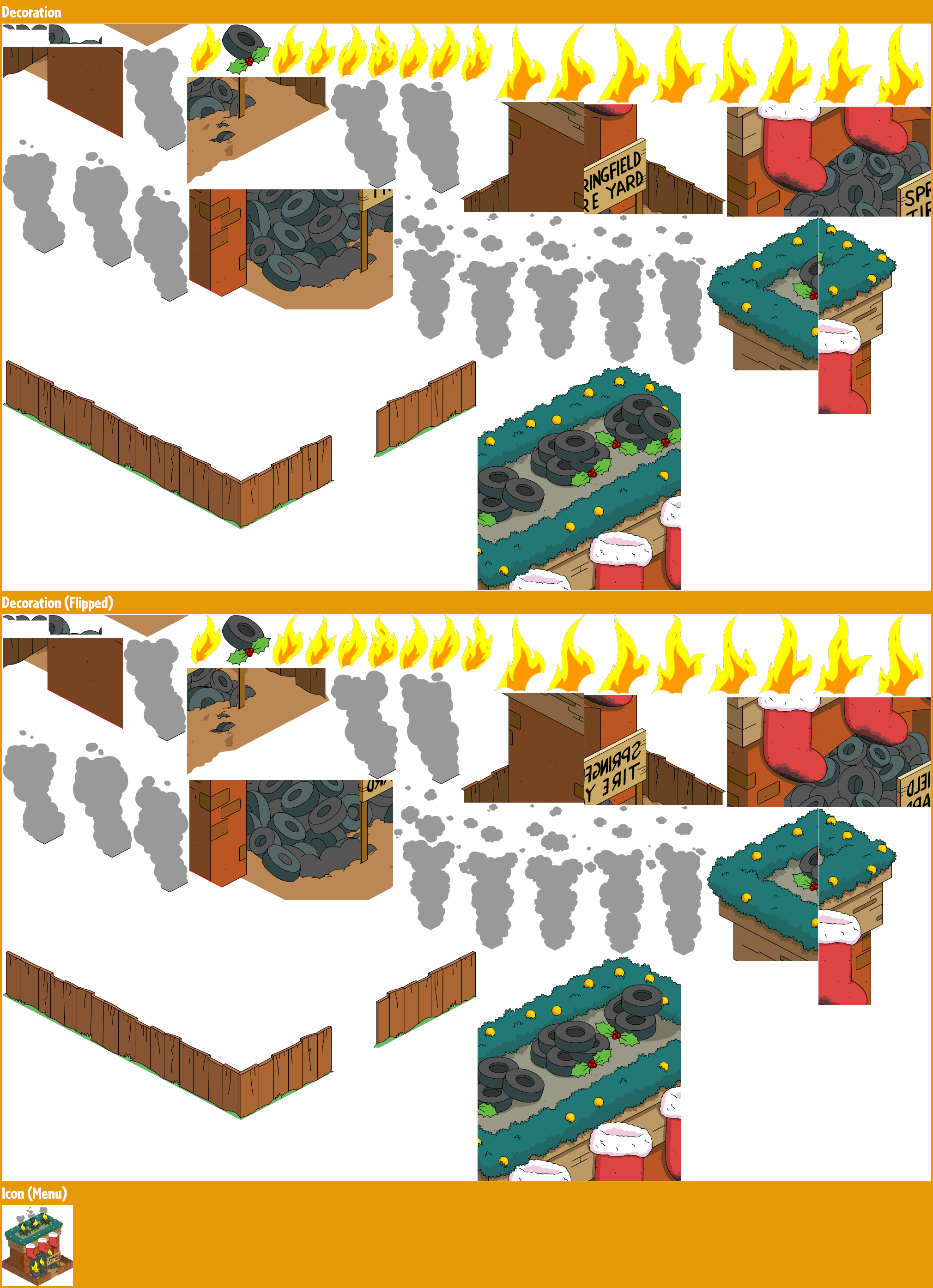 The Simpsons: Tapped Out - Tire Fireplace