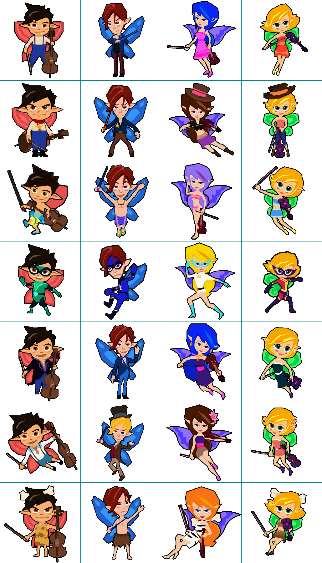 Violin Paradise - Characters