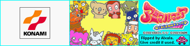 Animal Mania (JPN) - Konami Logo & Title Screen