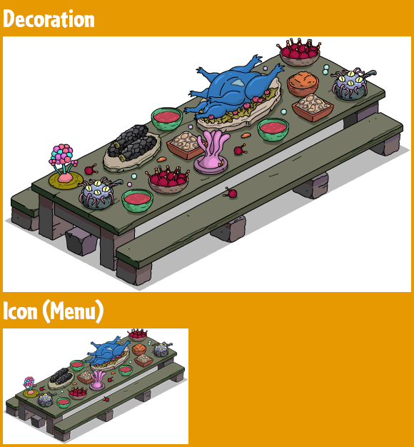 The Simpsons: Tapped Out - Blargsgiving Table