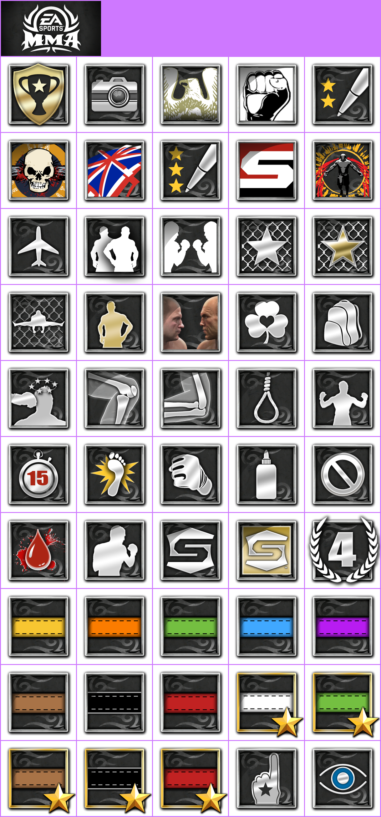 EA Sports MMA - Trophy Banner & Icons
