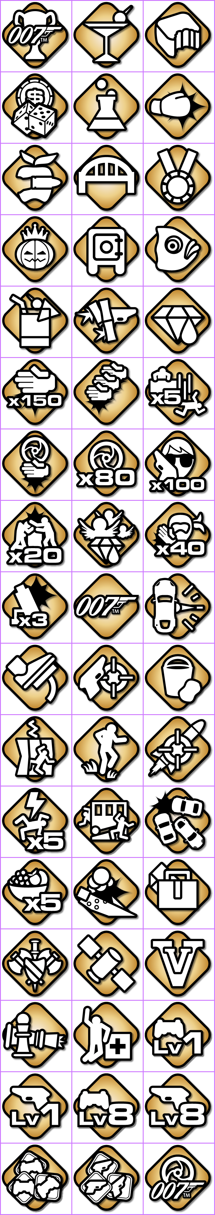 007: Blood Stone - Trophy Icons
