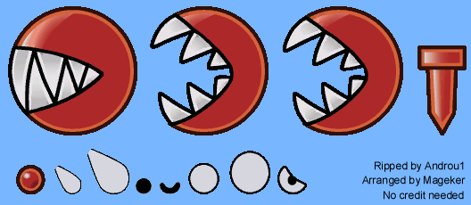 Super Paper Mario - Red Chomp