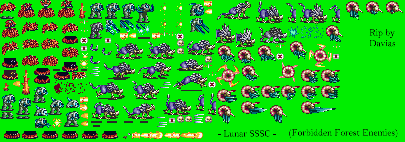 Lunar: Silver Star Story Complete - Forbidden Forest Enemies