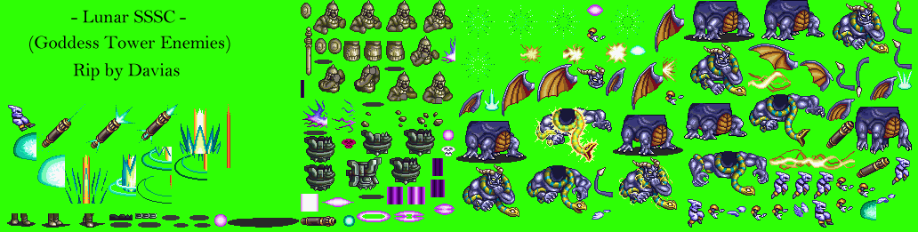 Lunar: Silver Star Story Complete - Goddess Tower Enemies