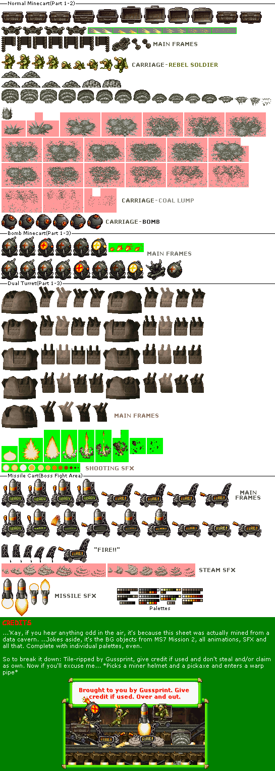 Metal Slug 7 / Metal Slug XX - Mission 2 Environmental Objects