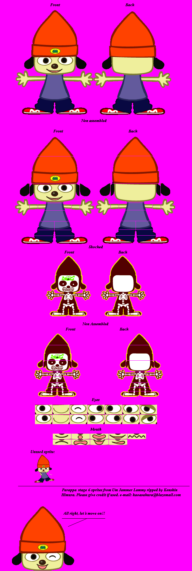 PlayStation - Um Jammer Lammy - Parappa (Stage 6) - The Spriters Resource PlayStation - Um Jammer Lammy - Parappa (Stage 6) - The Spriters Resource
