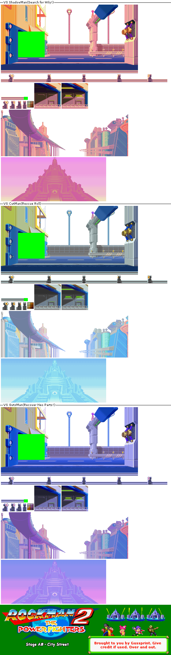 Mega Man 2: The Power Fighters - City Street