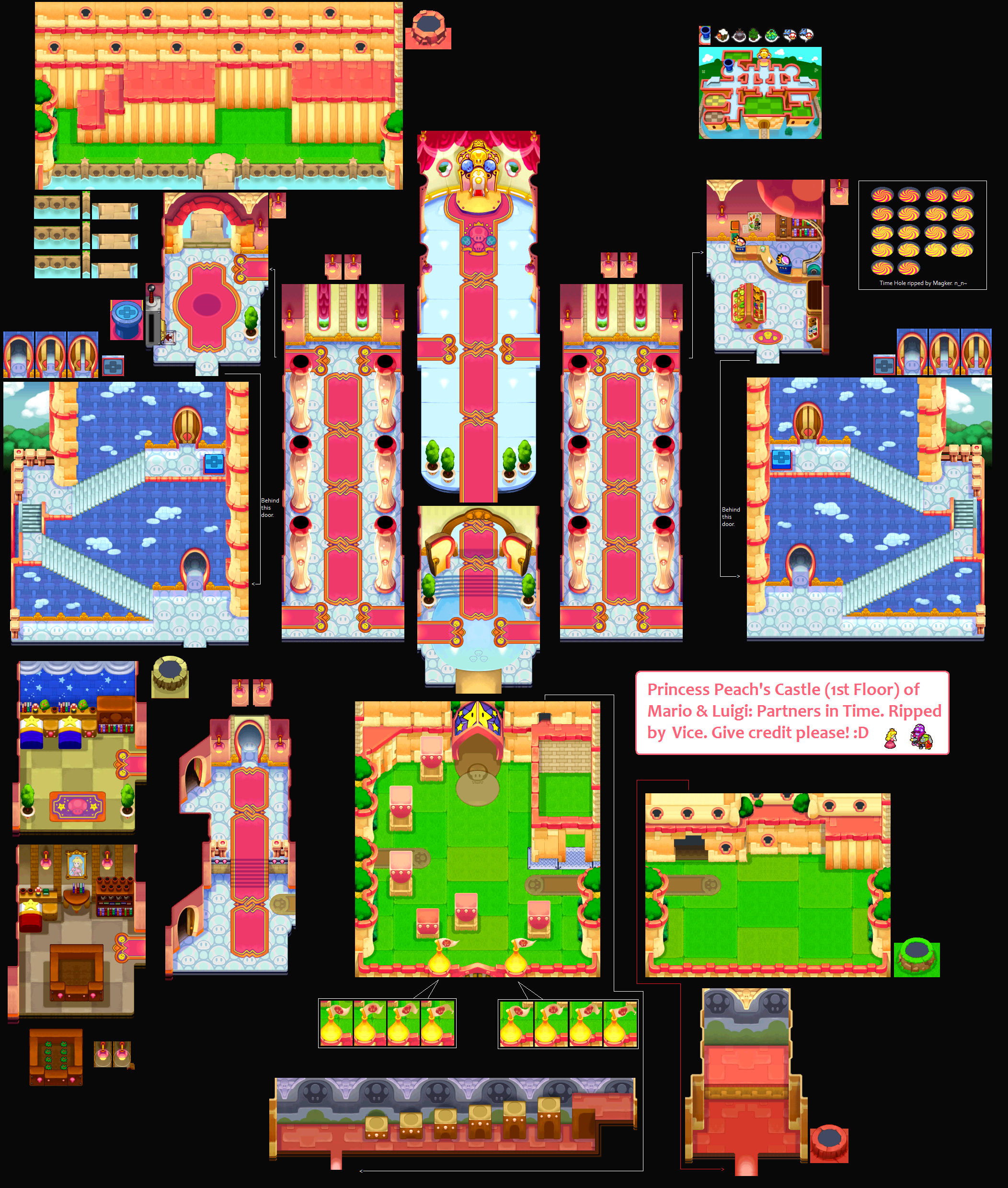 Mario & Luigi: Partners in Time - Peach Castle (1st Floor)