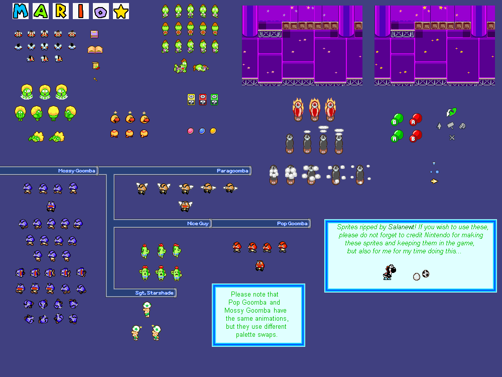 Mario & Luigi: Superstar Saga - Beta Sprites