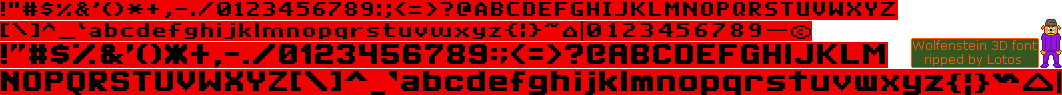 Wolfenstein 3D - Font