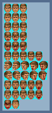 DOOM / DOOM II - Doom Guy / Unnamed Marine Face HUD