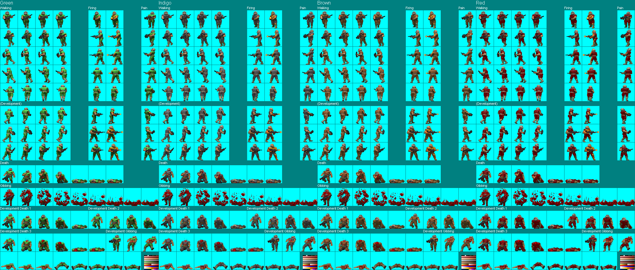 Doomguy In-Game Sprites