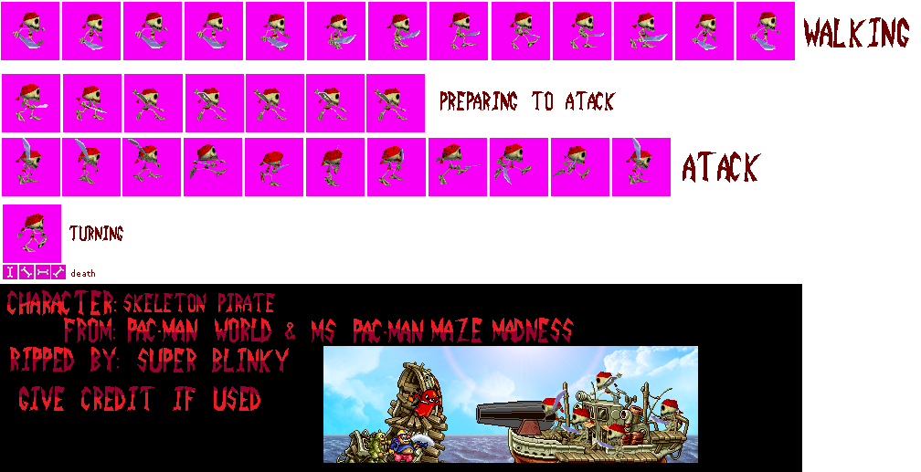 Pac-Man World - Skeleton Pirate