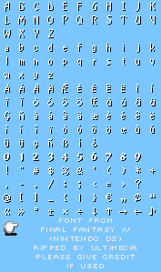 Final Fantasy 4 - Font