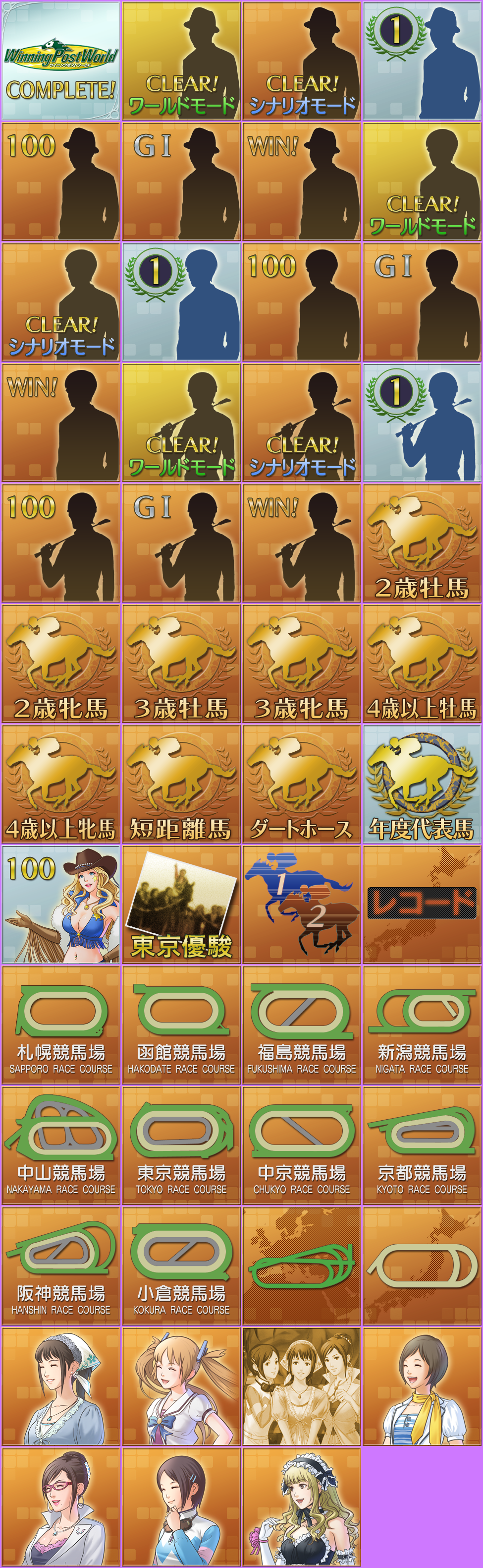 Winning Post World - Trophy Icons