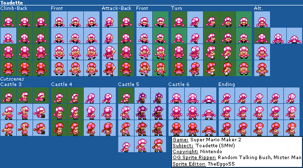 Toadette (Expanded, SMW-Style)