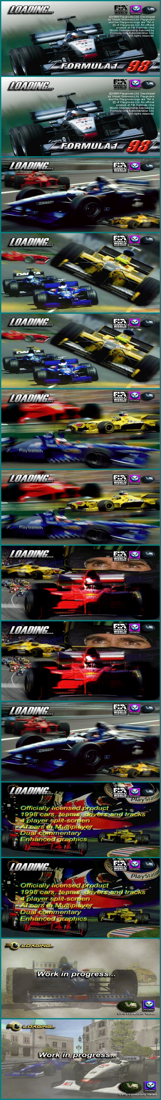 Formula 1 98 - Loading Screens