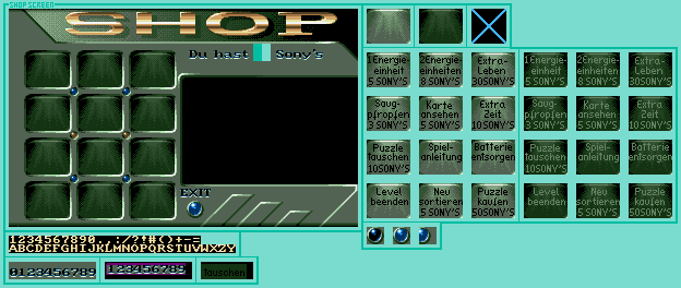 Sony Game - Shop Screen