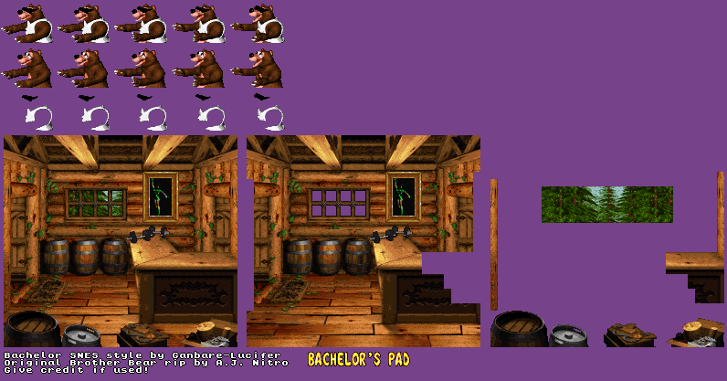 Donkey Kong Customs - Bachelor Bear (SNES-Style)