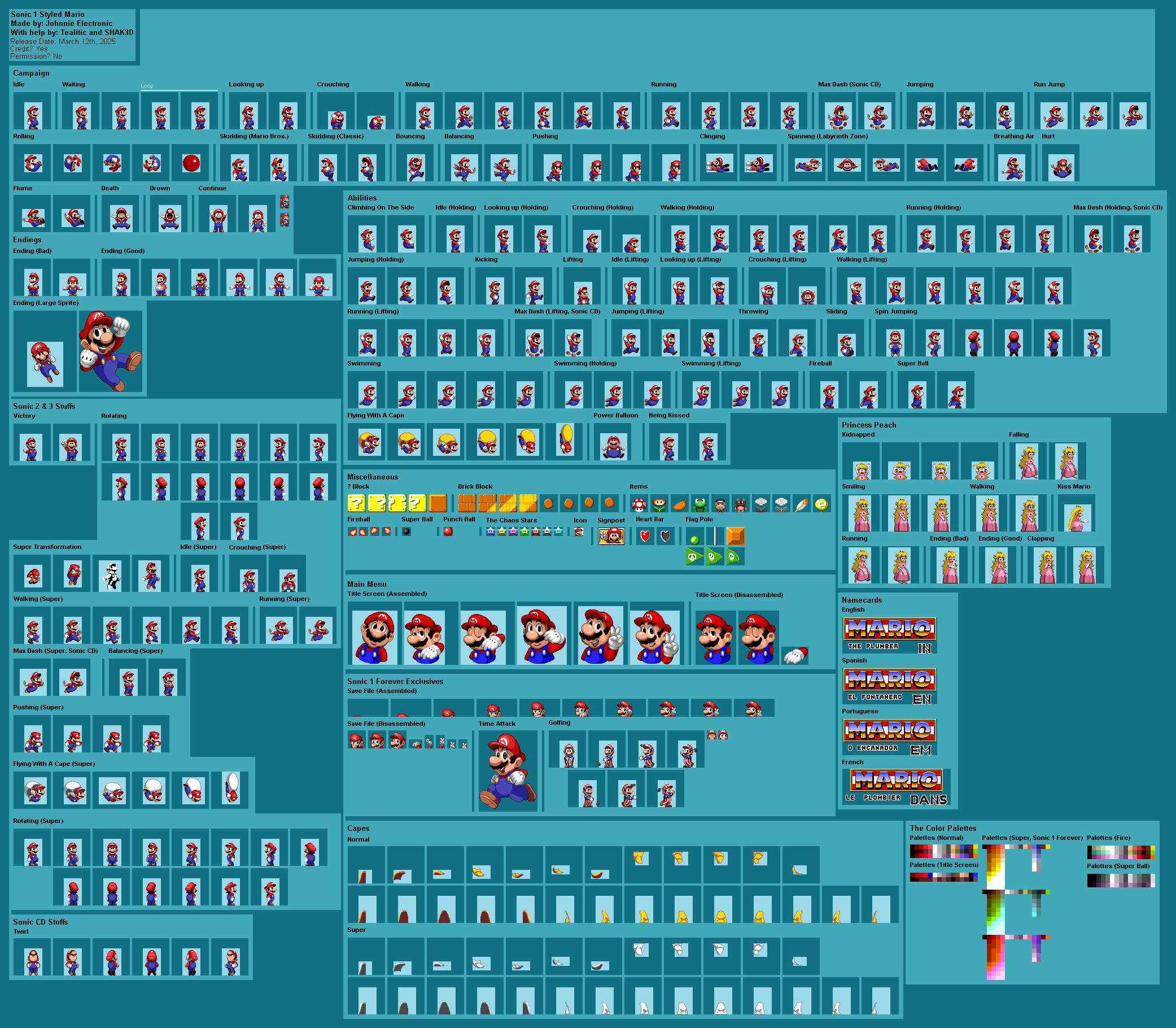 Mario (Sonic 1-Style)