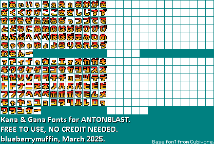 ANTONBLAST Customs - Japanese Alphabet (Hiragana & Katakana)