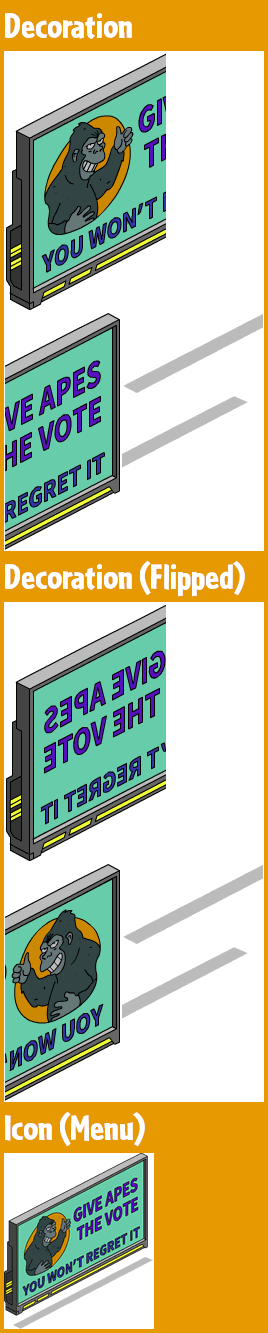 Give Apes the Vote Billboard