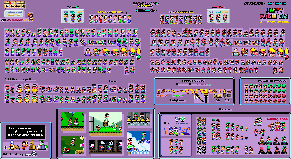 Mario & Luigi (SMW-Style, Enhanced)
