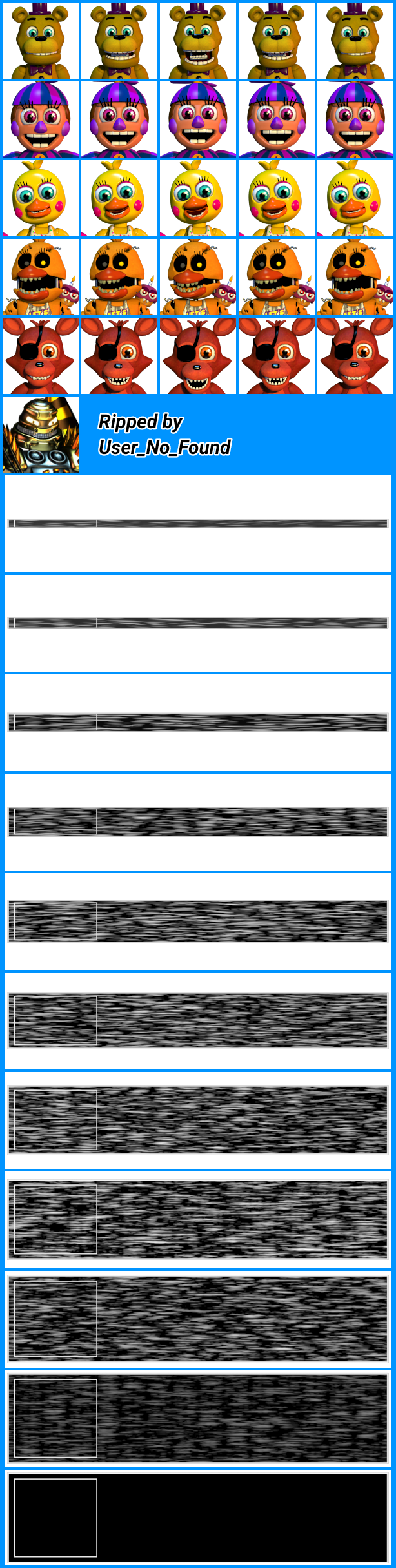 FNaF World - Dialogue Portraits (Foxy Fighters)