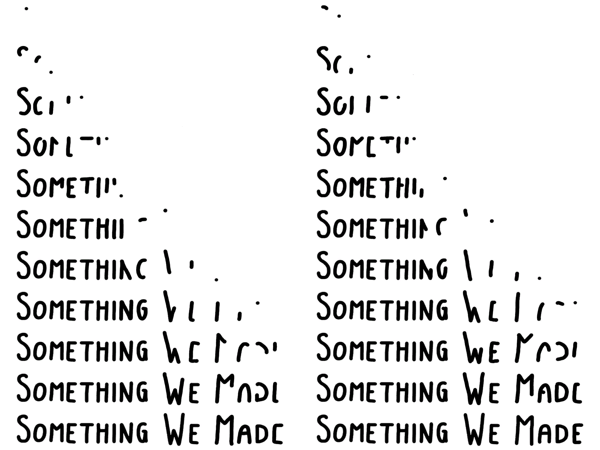 Something We Made Text