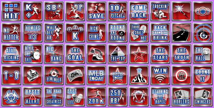 Major League Baseball 2K10 - Achievement Icons